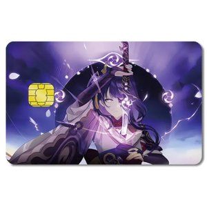 Credit Card Skin Sticker for Small Chip Anime Raiden Shogun Genshin Impact